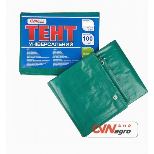  Тент поліпропіленовий (Tarpaulin) 100 г/м²  зелений (10м.х12м)