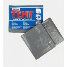 Тент поліпропіленовий (Tarpaulin) 200 г/м² сiрий  (2м.х3м)