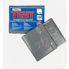  Тент поліпропіленовий (Tarpaulin) 100 г/м² сiрий (10м.х12м)